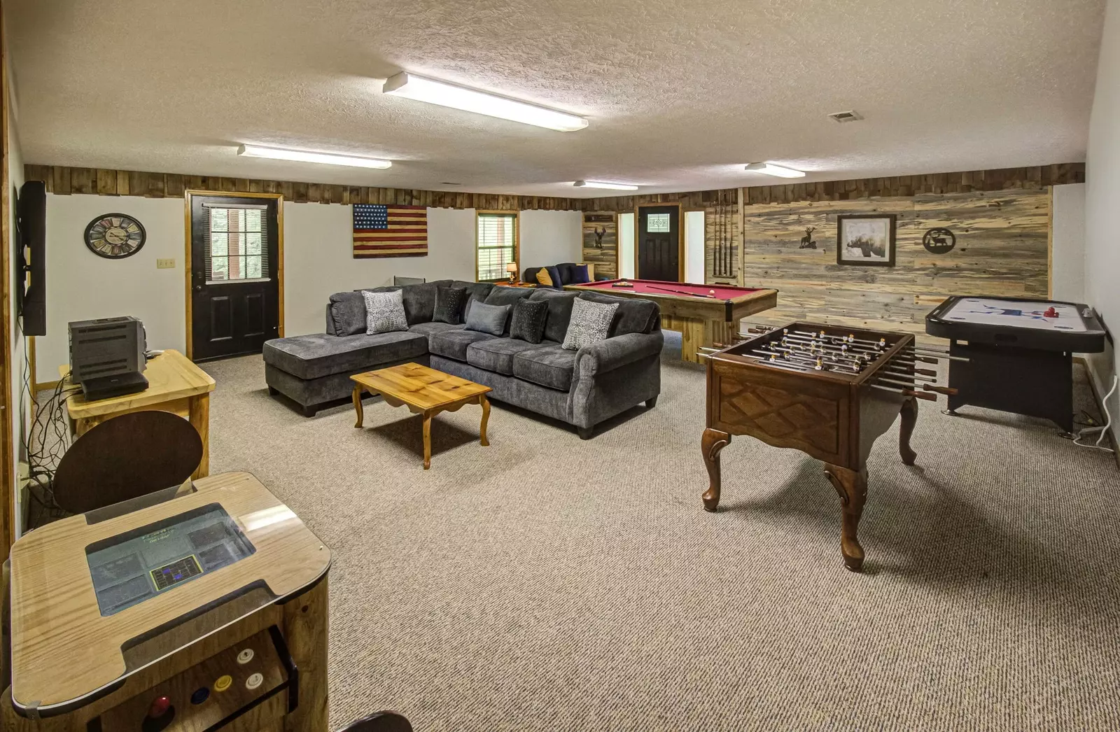 When it rains, it pours sometimes. Have a Plan B. Gameroom perfecr for those rainy Smoky Mountains Weather Days.